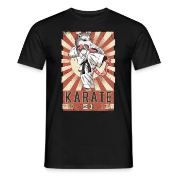 Karate - Männer T-Shirt - Schwarz - Vorne - AI Model Male 178 light (178cm)