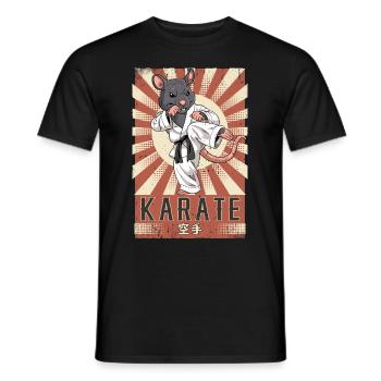Karate - Männer T-Shirt - Schwarz - Vorne - AI Model Male 178 light (178cm)
