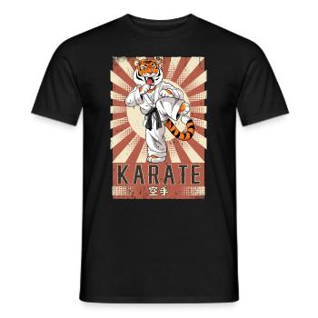 Karate - Männer T-Shirt - Schwarz - Vorne - AI Model Male 178 light (178cm)