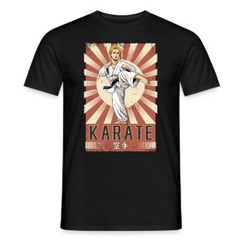 Karate - Männer T-Shirt - Schwarz - Vorne - AI Model Male 178 light (178cm)