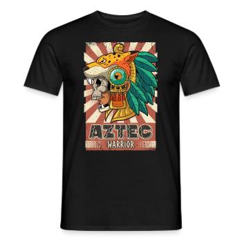 Mexican Aztec warrior Aztecs - Men's T-Shirt - black - Front - AI Model Male 178 light (178cm)