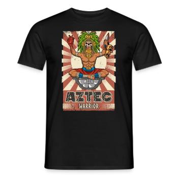 Mexican Aztec warrior Aztecs - Men's T-Shirt - black - Front - AI Model Male 178 light (178cm)