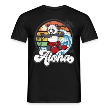 Aloha Hawaïen Hawaïen Surfeur Surf - T-shirt homme - noir - Devant - AI Model Male 178 light (178cm)
