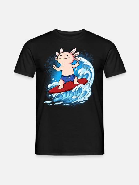 Wellensurfer Surfer Surfen - Männer T-Shirt - Schwarz