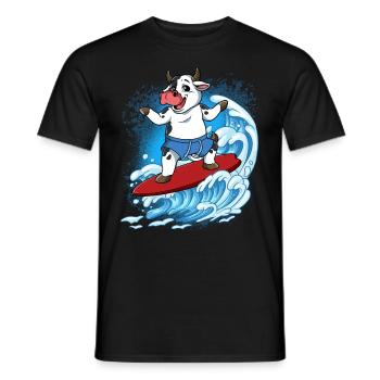 Surfeurs de vagues Surfeurs Surfeurs - T-shirt homme - noir - Devant - AI Model Male 178 light (178cm)