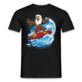 Surfeurs de vagues Surfeurs Surfeurs - T-shirt homme - noir - Devant - AI Model Male 178 light (178cm)