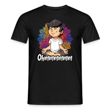 Yoga Ohmmm Namaste - Männer T-Shirt - Schwarz - Vorne - AI Model Male 178 light (178cm)