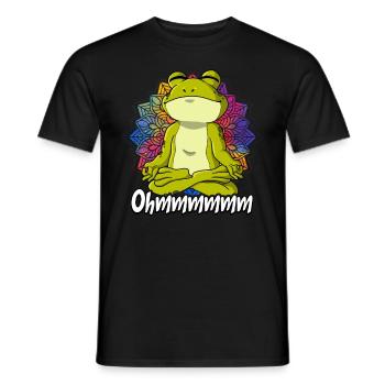 Yoga Ohmmm Namaste - T-shirt homme - noir - Devant - AI Model Male 178 light (178cm)