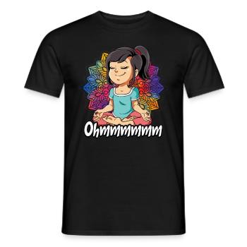 Yoga Ohmmm Namaste - Männer T-Shirt - Schwarz - Vorne - AI Model Male 178 light (178cm)