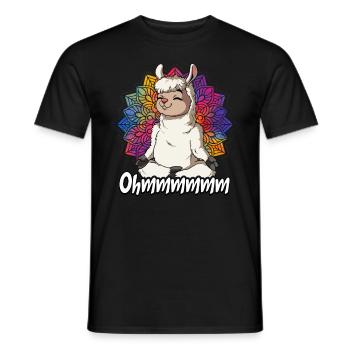Yoga Ohmmm Namaste - Männer T-Shirt - Schwarz - Vorne - AI Model Male 178 light (178cm)