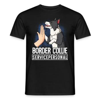 Border Collie - T-shirt homme - noir - Devant - AI Model Male 178 light (178cm)