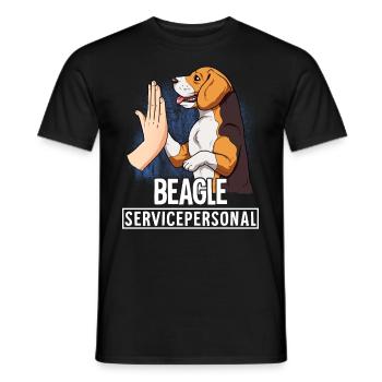 Beagle - Men's T-Shirt - black - Front - AI Model Male 178 light (178cm)