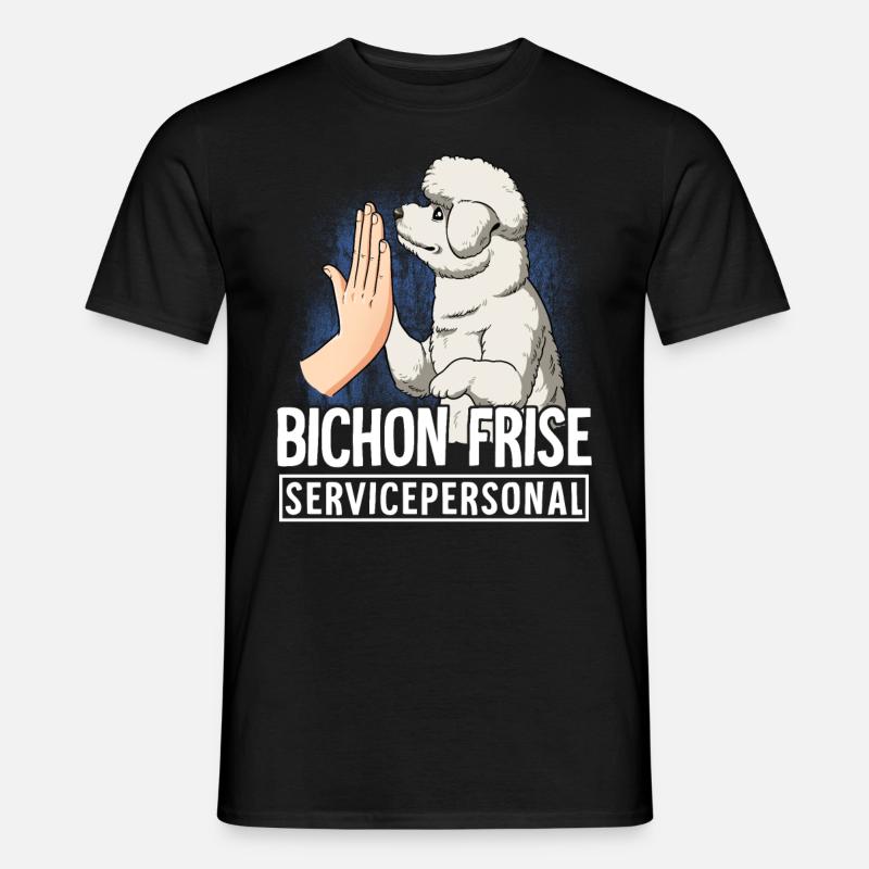 Bichon Frise - Männer T-Shirt - Schwarz