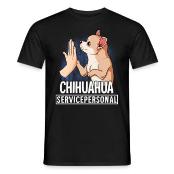 Chihuahua - T-shirt uomo - nero - Fronte - AI Model Male 178 light (178cm)