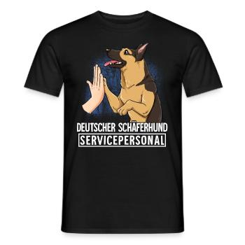 German Shepherd - Men's T-Shirt - black - Front - AI Model Male 178 light (178cm)