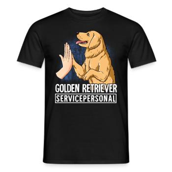 Golden Retriever - Men's T-Shirt - black - Front - AI Model Male 178 light (178cm)