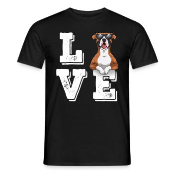 Love Boxer - Männer T-Shirt - Schwarz - Vorne - AI Model Male 178 light (178cm)