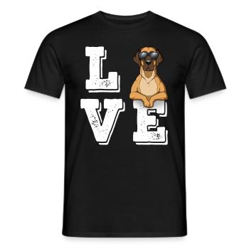 Love Great Dane - Men's T-Shirt - black - Front - AI Model Male 178 light (178cm)