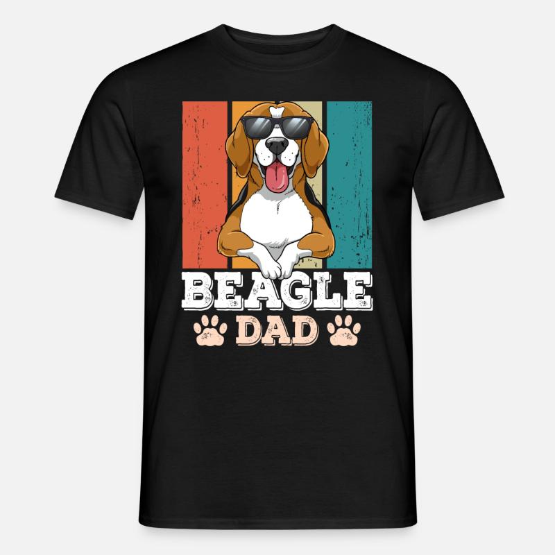 Beagle Dad - Männer T-Shirt - Schwarz