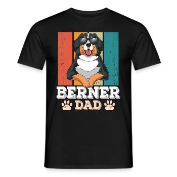 Bernese Dad - Men's T-Shirt - black - Front - AI Model Male 178 light (178cm)