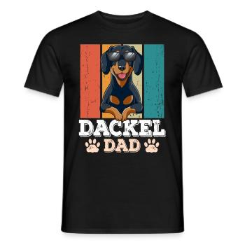 Dachshund Dad - Men's T-Shirt - black - Front - AI Model Male 178 light (178cm)