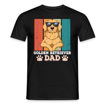 Golden Retriever Dad - Men's T-Shirt - black - Front - AI Model Male 178 light (178cm)