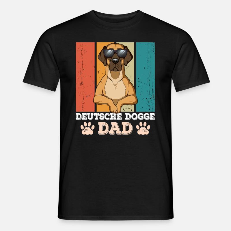 Deutsche Dogge Dad - Männer T-Shirt - Schwarz