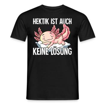 Hektik Ist Auch Keine Lösung - Männer T-Shirt - Schwarz - Vorne - AI Model Male 178 light (178cm)