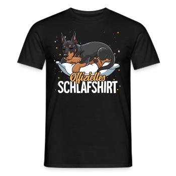 Offizielles Schlafshirt Dobermann - Männer T-Shirt - Schwarz - Vorne - AI Model Male 178 light (178cm)