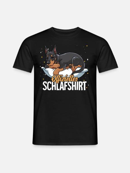 Offizielles Schlafshirt Dobermann - Männer T-Shirt - Schwarz