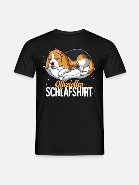 Offizielles Schlafshirt Beagle - Männer T-Shirt - Schwarz