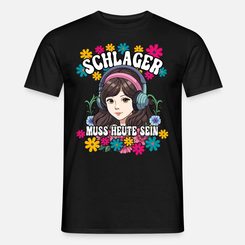 Schlager - Männer T-Shirt - Schwarz