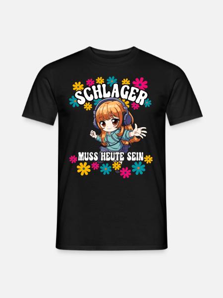 Schlager - Männer T-Shirt - Schwarz