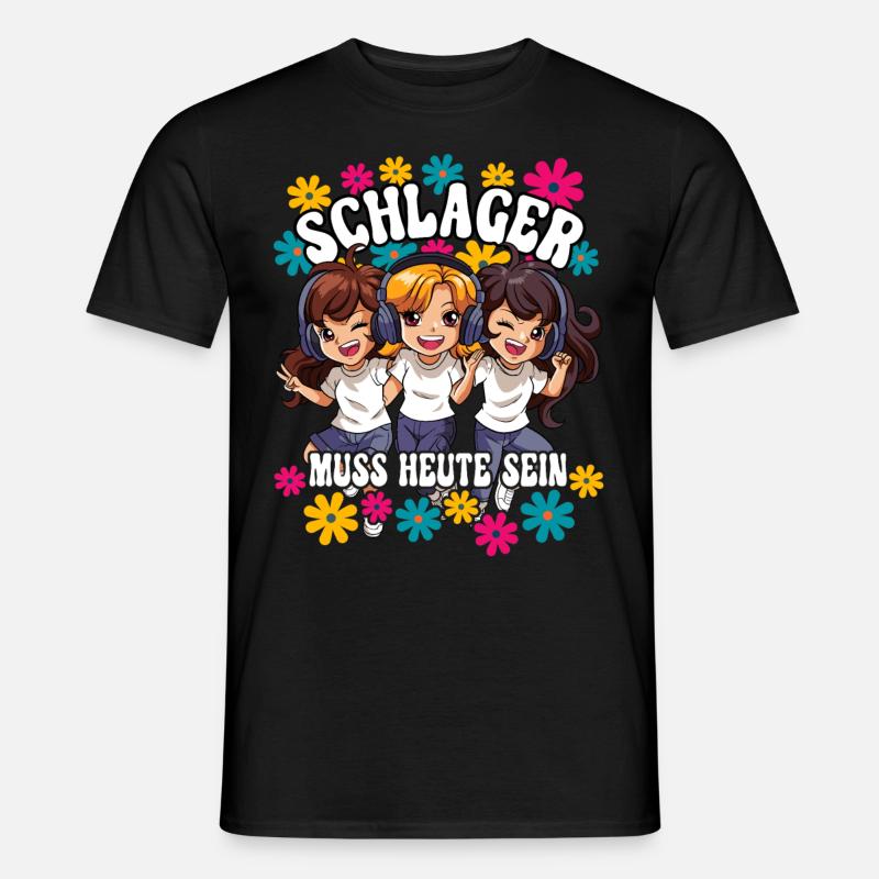 Schlager - Männer T-Shirt - Schwarz