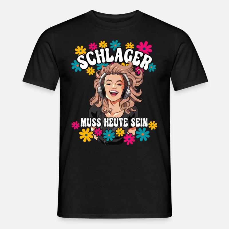 Schlager - Männer T-Shirt - Schwarz