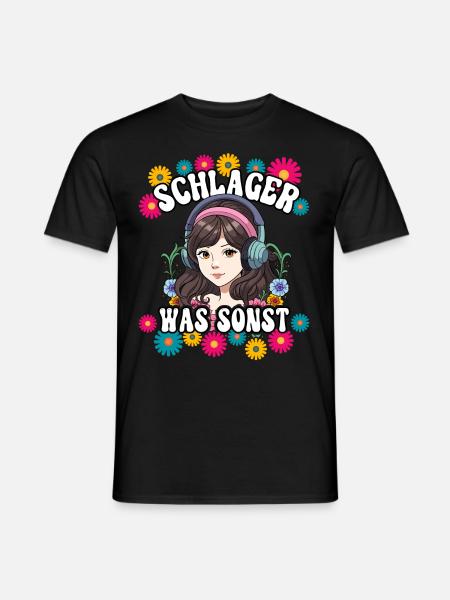 Schlager - Männer T-Shirt - Schwarz