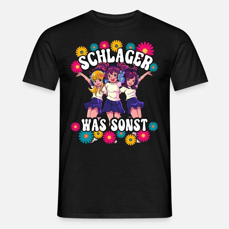 Schlager - Männer T-Shirt - Schwarz