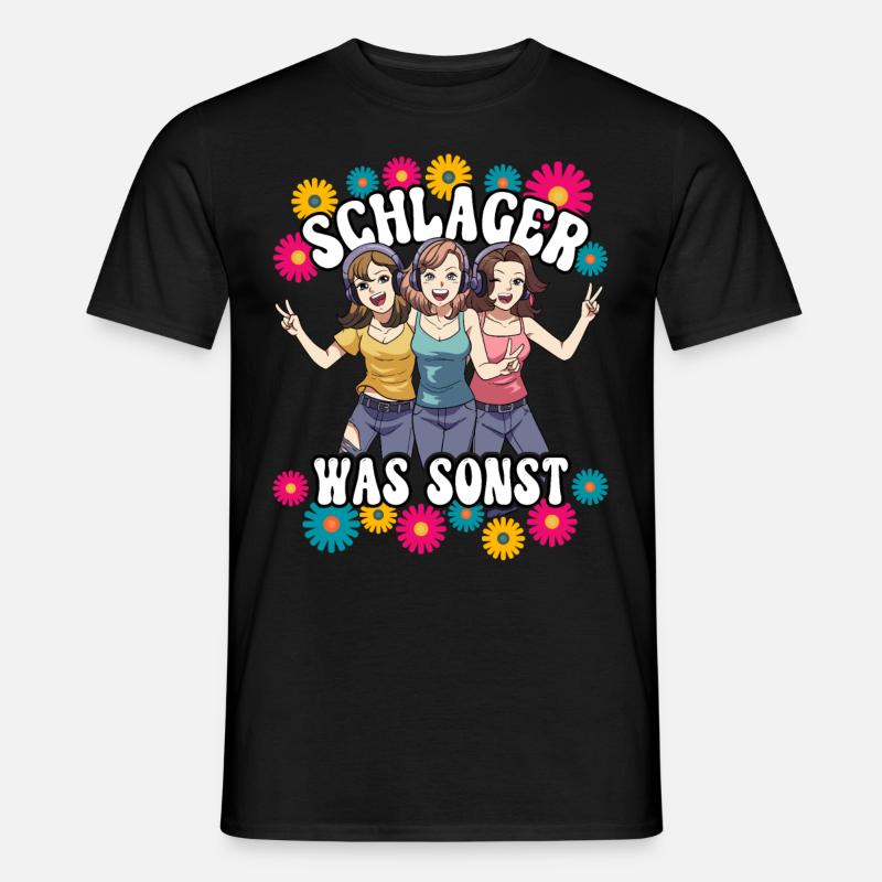 Schlager - Männer T-Shirt - Schwarz