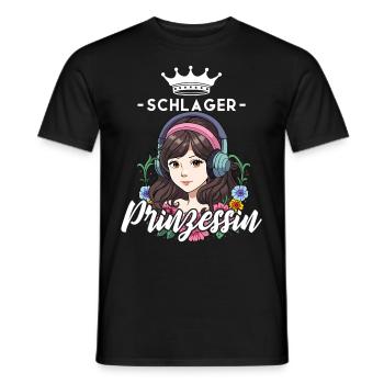 Schlager Prinzessin - Männer T-Shirt - Schwarz - Vorne - AI Model Male 178 light (178cm)