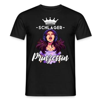 Schlager Prinzessin - Männer T-Shirt - Schwarz - Vorne - AI Model Male 178 light (178cm)