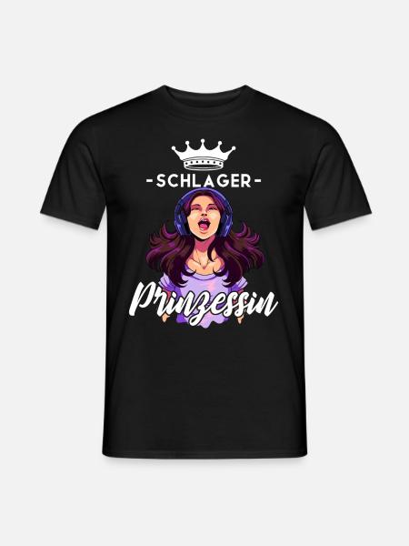 Schlager Prinzessin - Männer T-Shirt - Schwarz