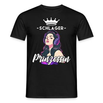 Schlager Prinzessin - Männer T-Shirt - Schwarz - Vorne - AI Model Male 178 light (178cm)