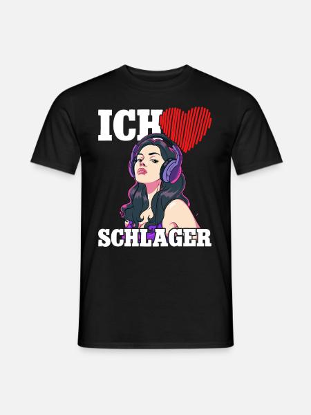 Ich Liebe Schlager - Männer T-Shirt - Schwarz