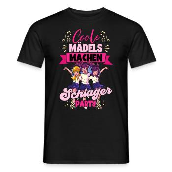 Coole Mädels Machen Schlager - Männer T-Shirt - Schwarz - Vorne - AI Model Male 178 light (178cm)