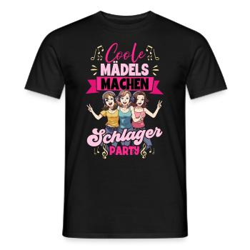 Coole Mädels Machen Schlager - Männer T-Shirt - Schwarz - Vorne - AI Model Male 178 light (178cm)