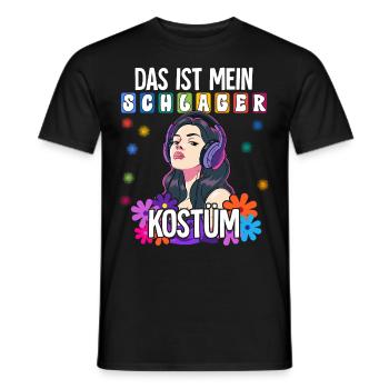 Das Ist Mein Schlager Kostüm - Männer T-Shirt - Schwarz - Vorne - AI Model Male 178 light (178cm)
