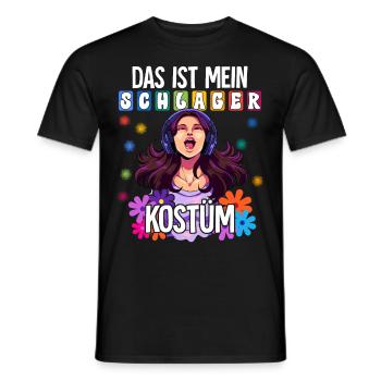 Das Ist Mein Schlager Kostüm - Männer T-Shirt - Schwarz - Vorne - AI Model Male 178 light (178cm)