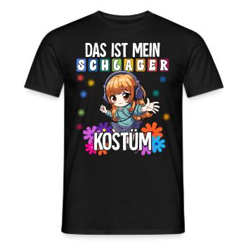 Das Ist Mein Schlager Kostüm - Männer T-Shirt - Schwarz - Vorne - AI Model Male 178 light (178cm)