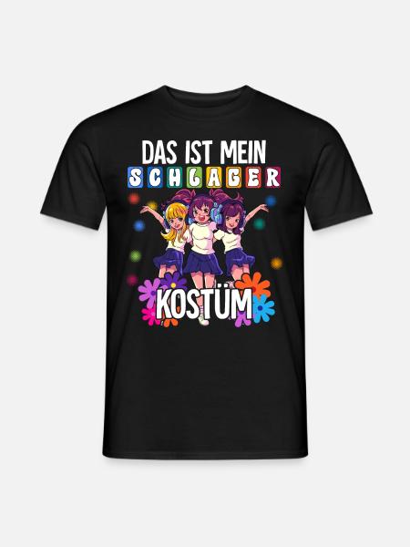 Das Ist Mein Schlager Kostüm - Männer T-Shirt - Schwarz