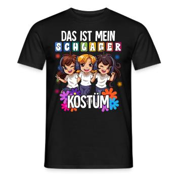 Das Ist Mein Schlager Kostüm - Männer T-Shirt - Schwarz - Vorne - AI Model Male 178 light (178cm)